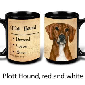 Plott Hound, Red & White Mug