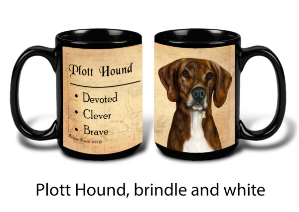 Plott Hound, Brindle & White Mug