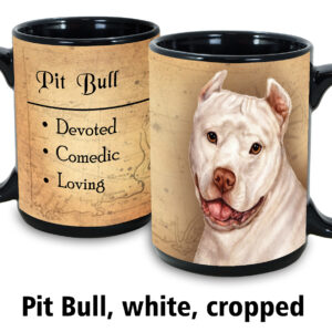 Pit Bull, White Cropped Ears Mug