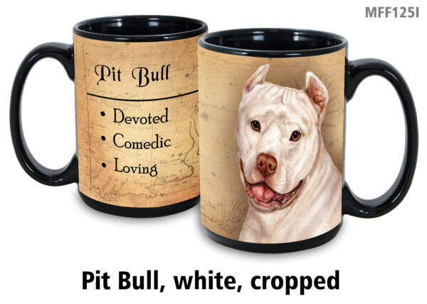 Pit Bull, White Cropped Ears Mug
