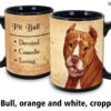 Pit Bull, Orange & White Cropped Ears Mug - Image 2