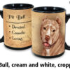Pit Bull, Cream & White Cropped Ears Mug - Image 2