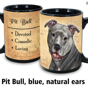 Pit Bull, Blue Natural Ears Mug