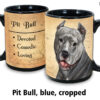 Pit Bull, Blue Cropped Ears Mug - Image 2