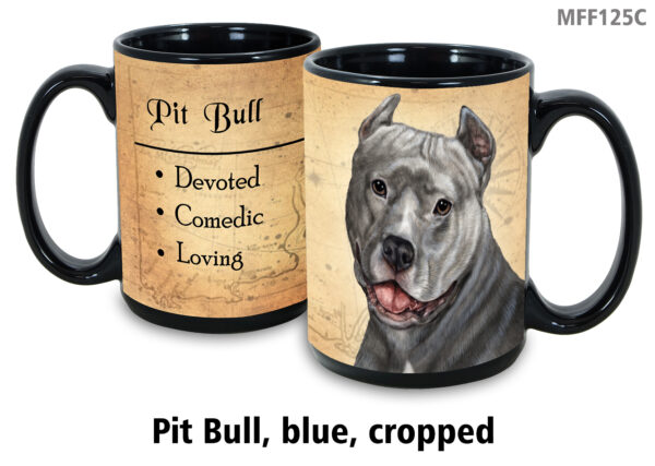 Pit Bull, Blue Cropped Ears Mug