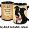 Pit Bull, Black & White Natural Ears Mug - Image 2