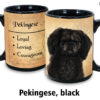Pekingese, Black Mug - Image 2