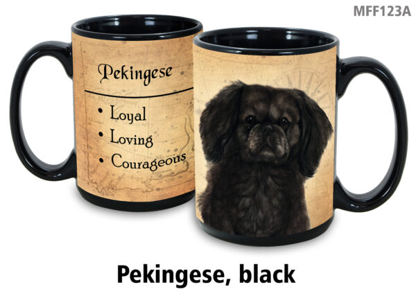 Pekingese, Black Mug