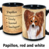 Papillon, Red & White Mug - Image 2