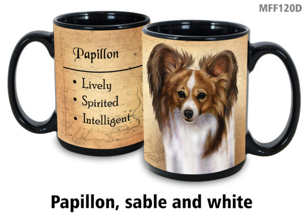 Papillon, Sable & White Mug