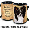 Papillon, Black & White Mug - Image 2