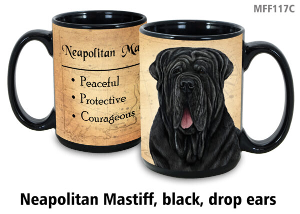 Neapolitan Mastiff , Black Dropped Ears Mug