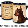 Miniature Pinscher – Chocolate & Tan Cropped Ears Mug - Image 2