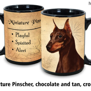 Miniature Pinscher – Chocolate & Tan Cropped Ears Mug