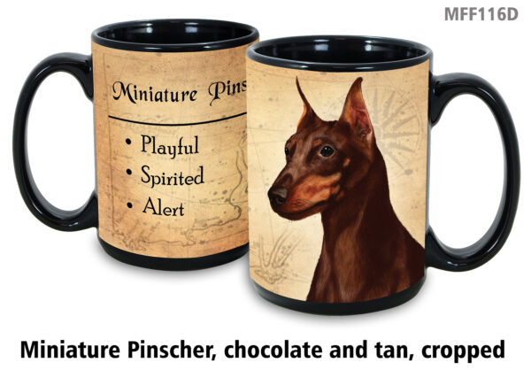 Miniature Pinscher – Chocolate & Tan Cropped Ears Mug