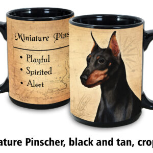 Miniature pinscher black and tan cropped Mug