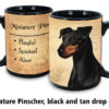 Miniature Pinscher,Black & Tan Dropped Ears Mug - Image 2