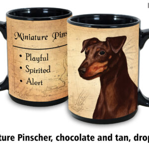Miniature Pinscher – Chocolate & Tan Dropped Ears Mug