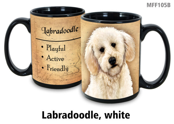 Labradoodle, White Mug