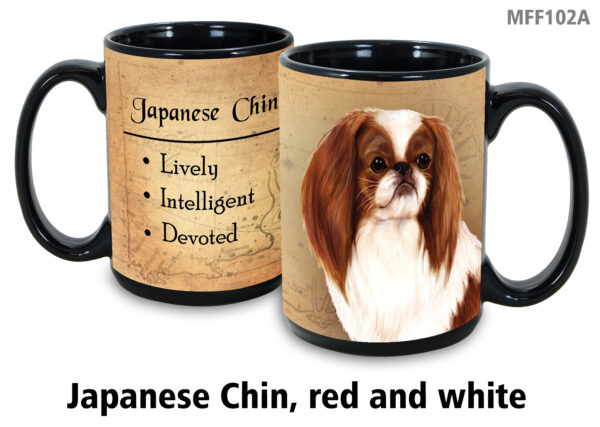 Japanese Chin, Red & White Mug