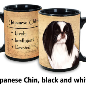 Japanese Chin, Black & White Mug