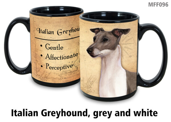 Italian Greyhound,Grey & White Mug
