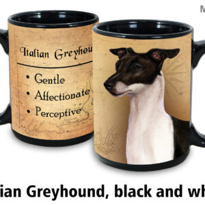 Italian Greyhound,Black & White Mug
