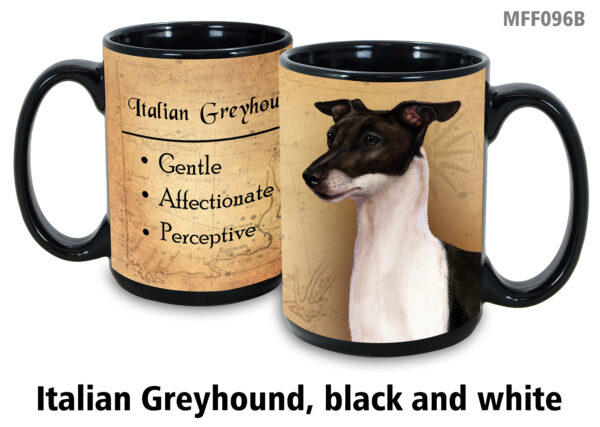Italian Greyhound,Black & White Mug