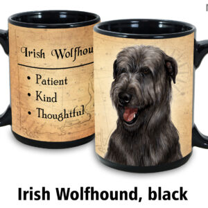 Irish Wolfhound Black Mug