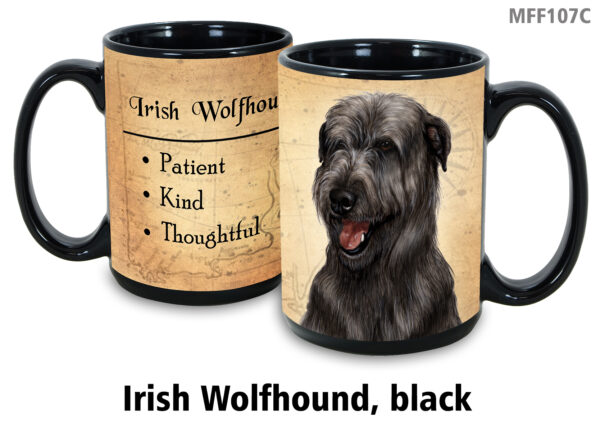 Irish Wolfhound Black Mug