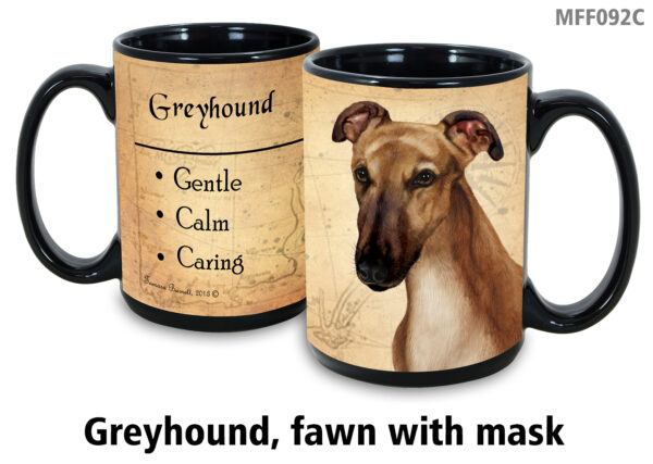 Greyhound, Fawn with Mask Mug