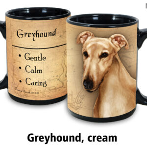 Greyhound, Cream Mug