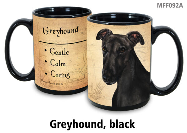 Greyhound, Black Mug