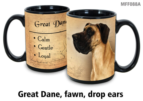 Great Dane, Fawn Drop Ears Mug