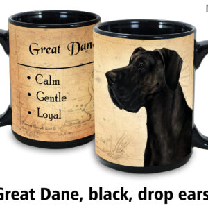 Great Dane, Black Drop Ears Mug