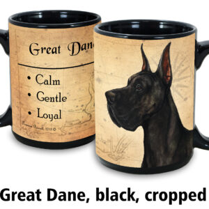 Great Dane, Black Cropped Ears Mug