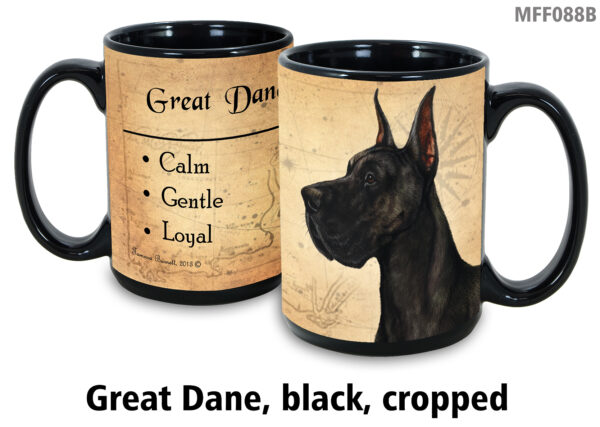 Great Dane, Black Cropped Ears Mug
