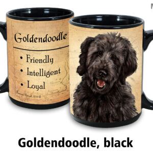 Golden doodle, Black Mug