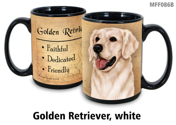 Golden Retriever, White Mug