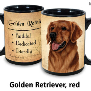 Golden Retriever, Red Mug