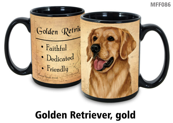 Golden Retriever, Gold Mug