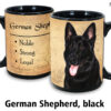 German Shepherd, Black Mug - Image 2