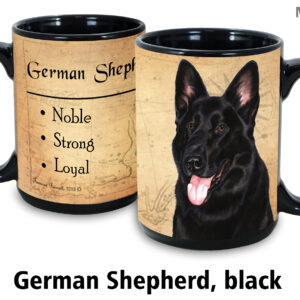 German Shepherd, Black Mug