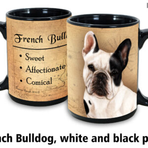 French Bulldog, White and Black Parti Mug