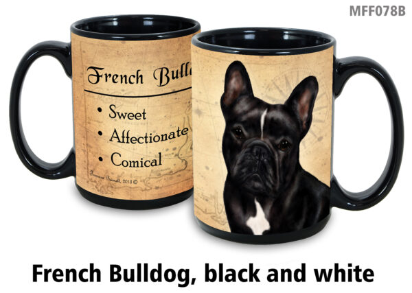 French bulldog black and white Mug