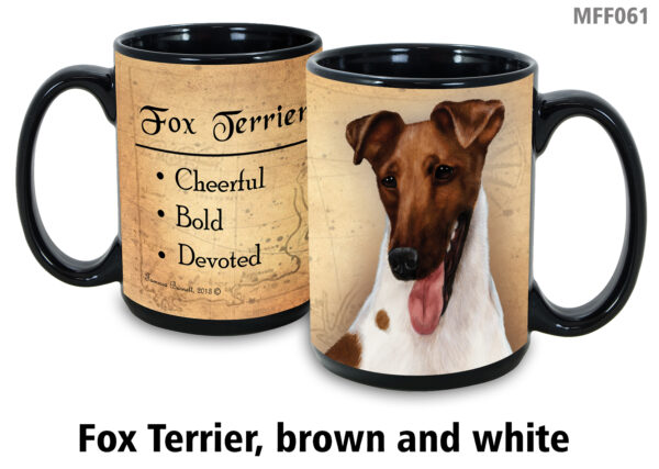 Fox terrier smooth brown and white