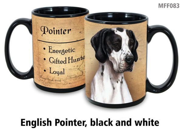 English pointer black and white
