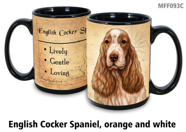 English cocker spaniel orange and white