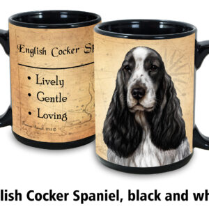 English cocker spaniel black and white Mug