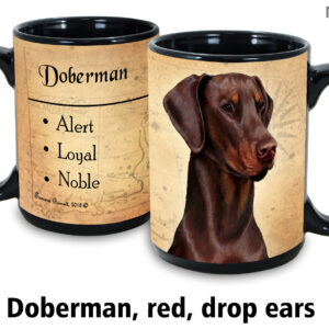 Doberman red and tan drop ears Mug